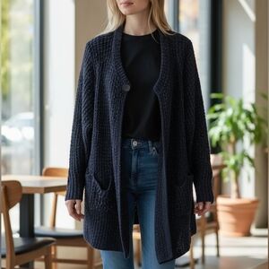 Madewell Woolblend Thick Cardigan Sweater Jacket. Size XL